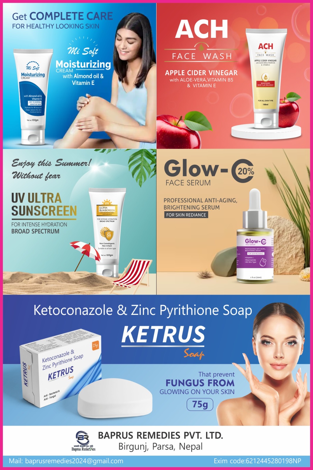 Baprus Remedies Product Range