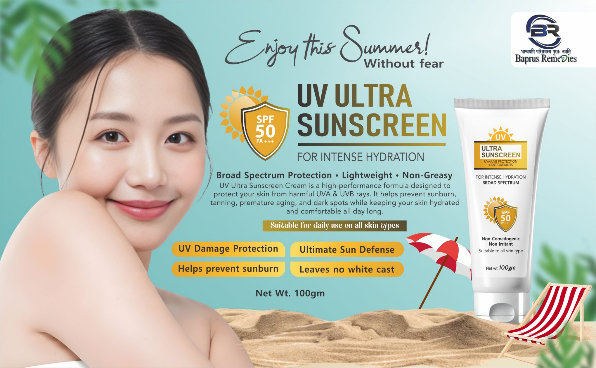UV Ultra Sunscreen SPF 50 PA+++ 100gm